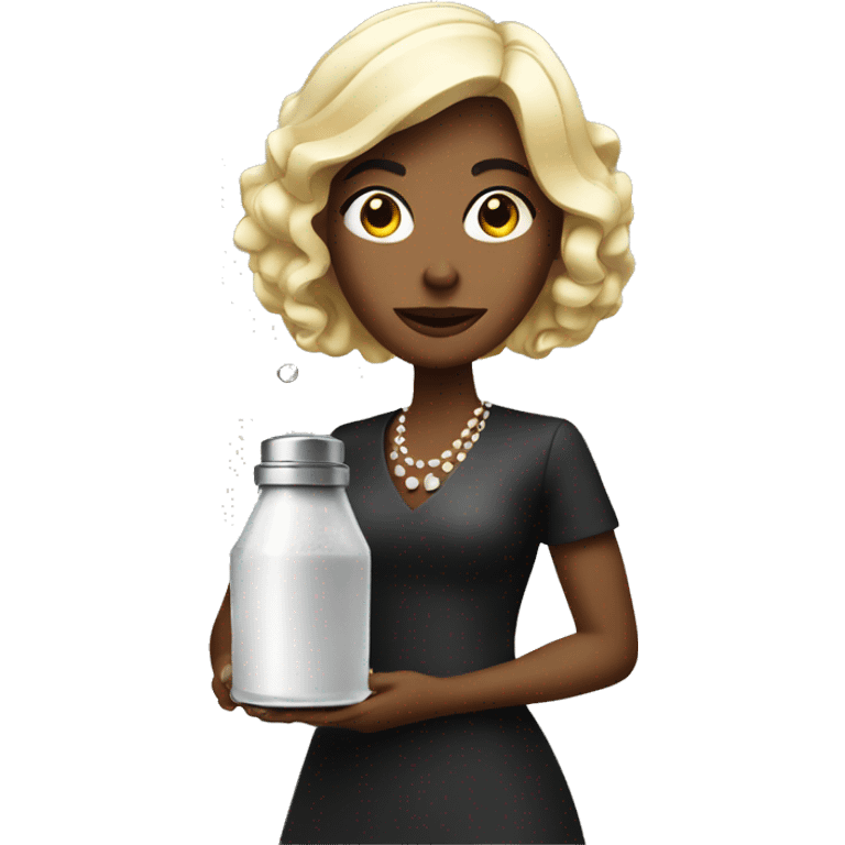 stylish woman with salt shaker emoji