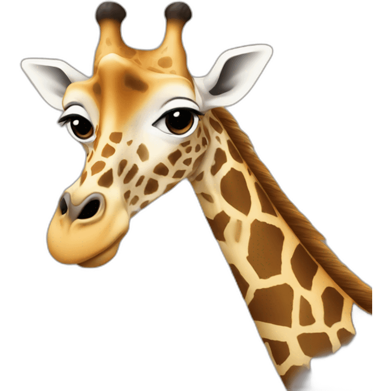 giraffe drinking coffee emoji