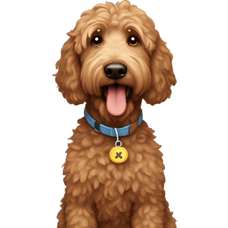 Brown golden doodle emoji