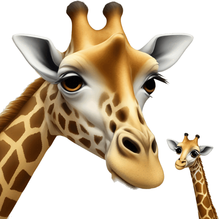 giraffe holding a child emoji