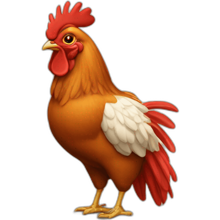 Facebook avec un coq emoji