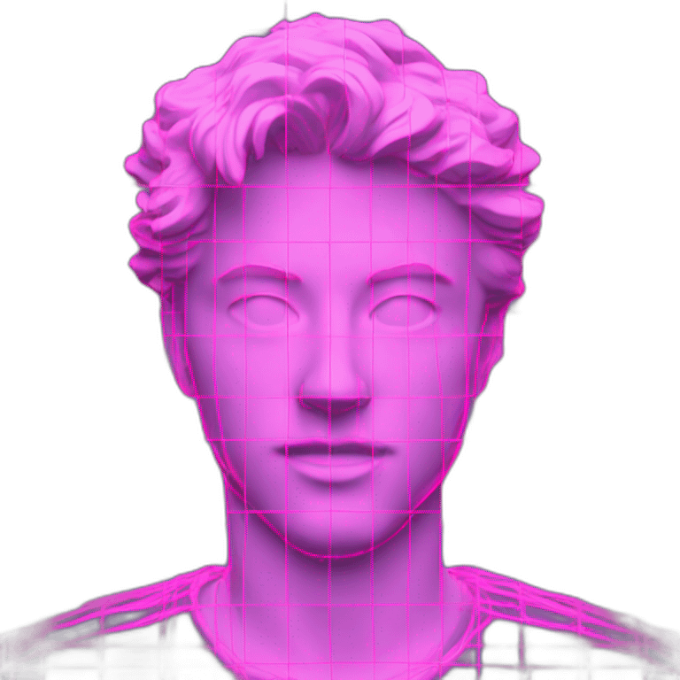 vaporwave wireframe emoji