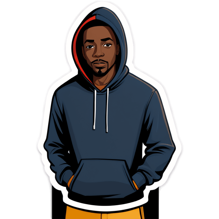 Black guy with a hood on emoji