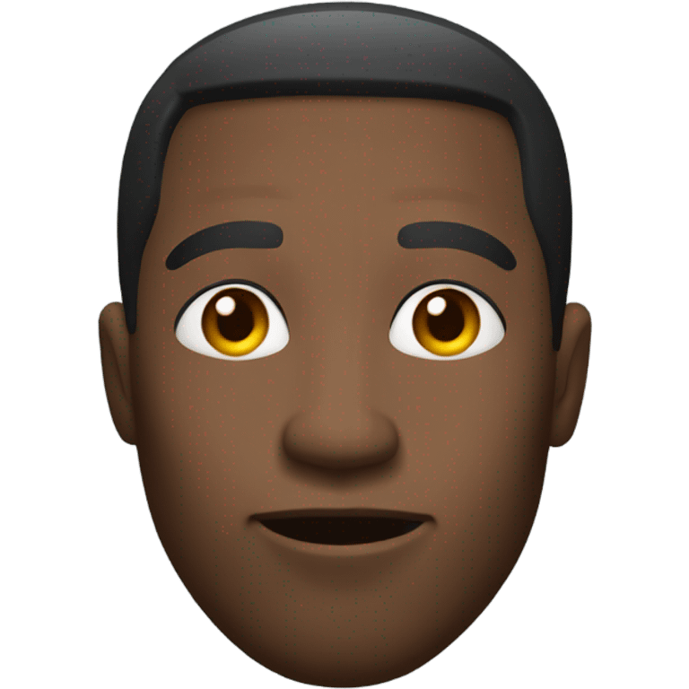 Cool African-American guy raising his eyebrows emoji