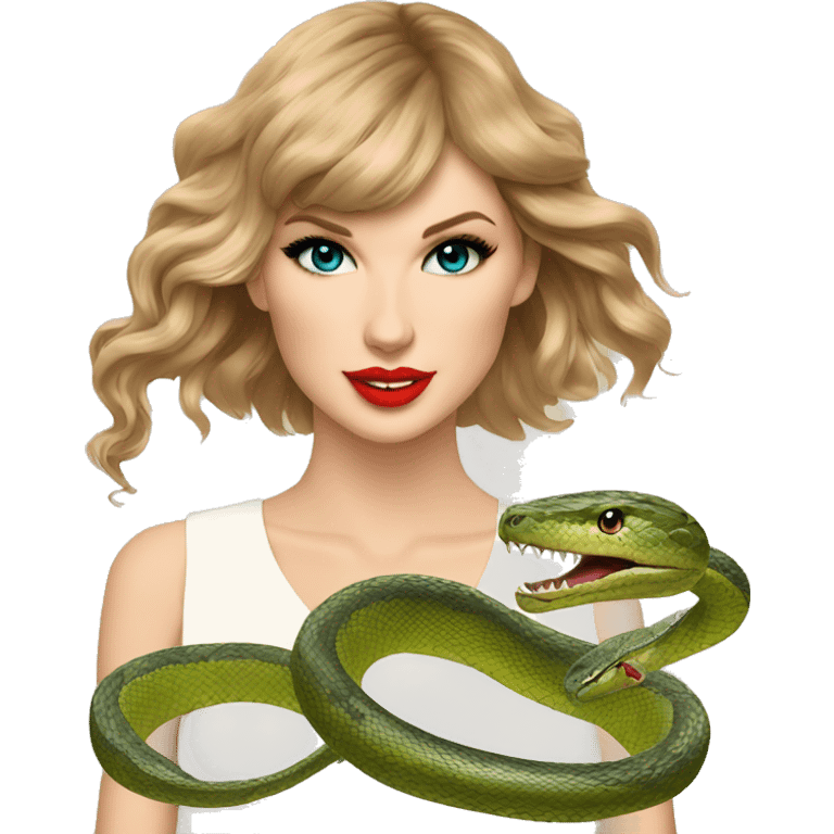 Taylor Swift with snake emoji