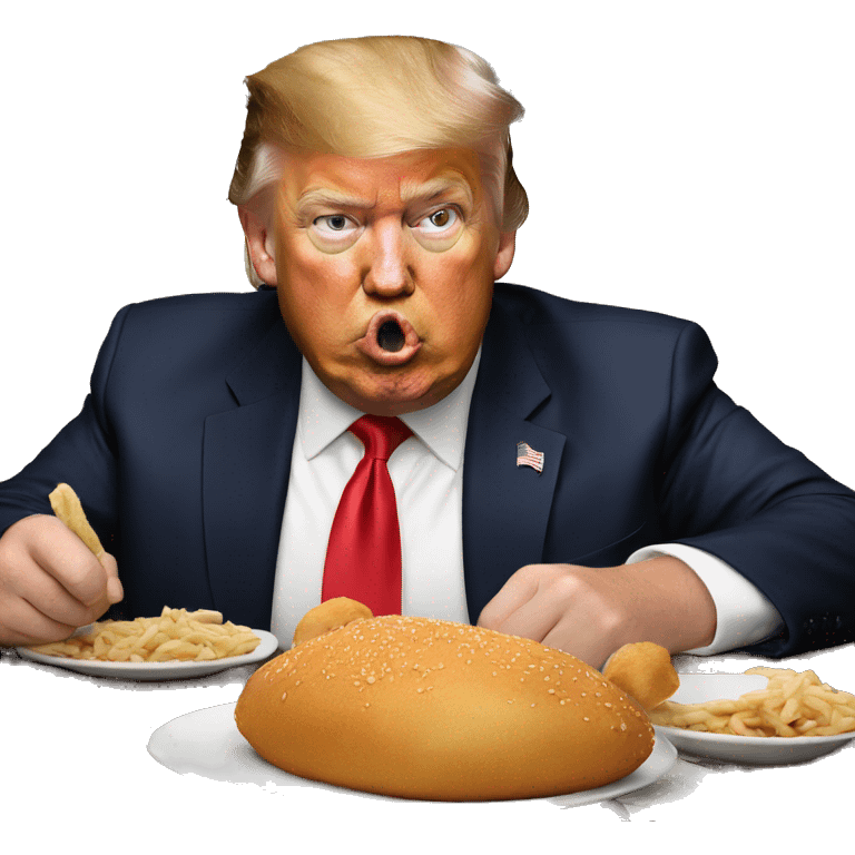 Trump eating  emoji