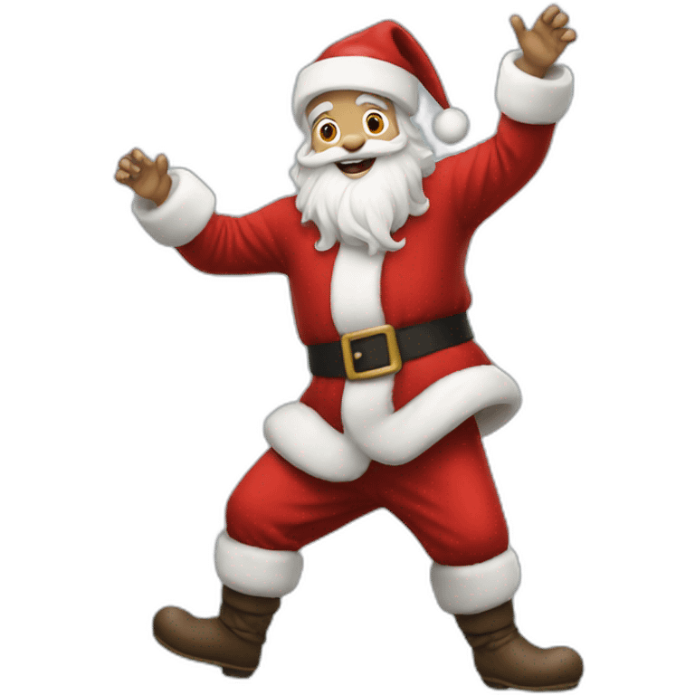 dancing white skin santa emoji