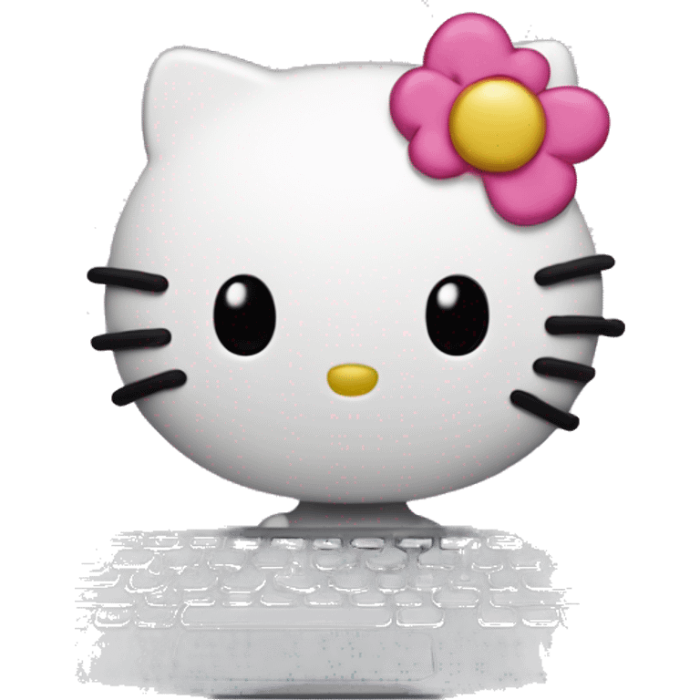 Hello kitty on a computer  emoji