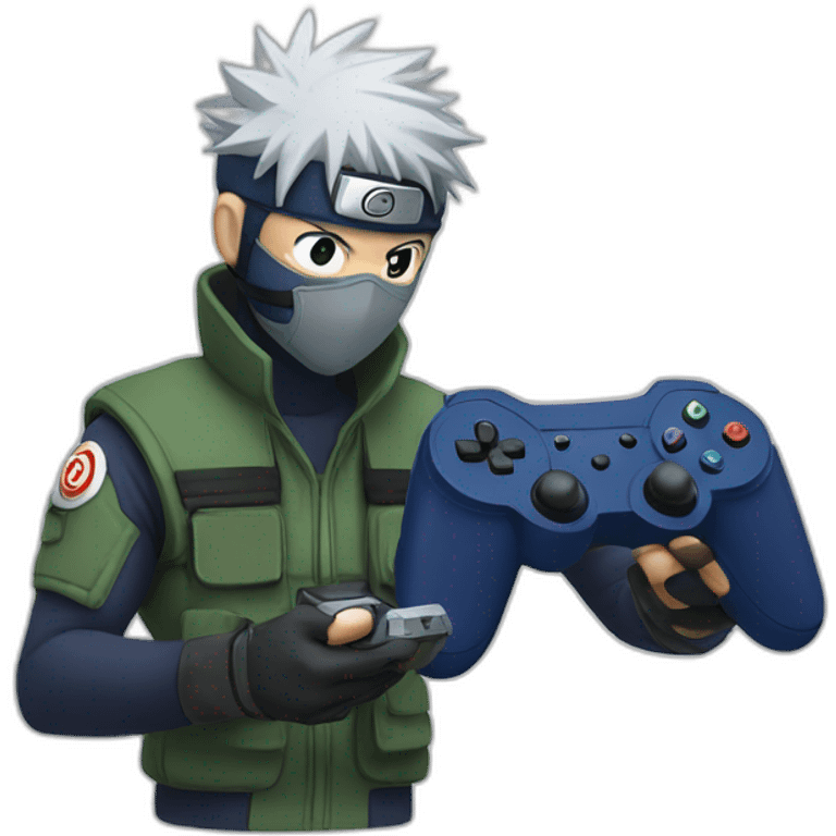 Kakashi taking game controller  emoji