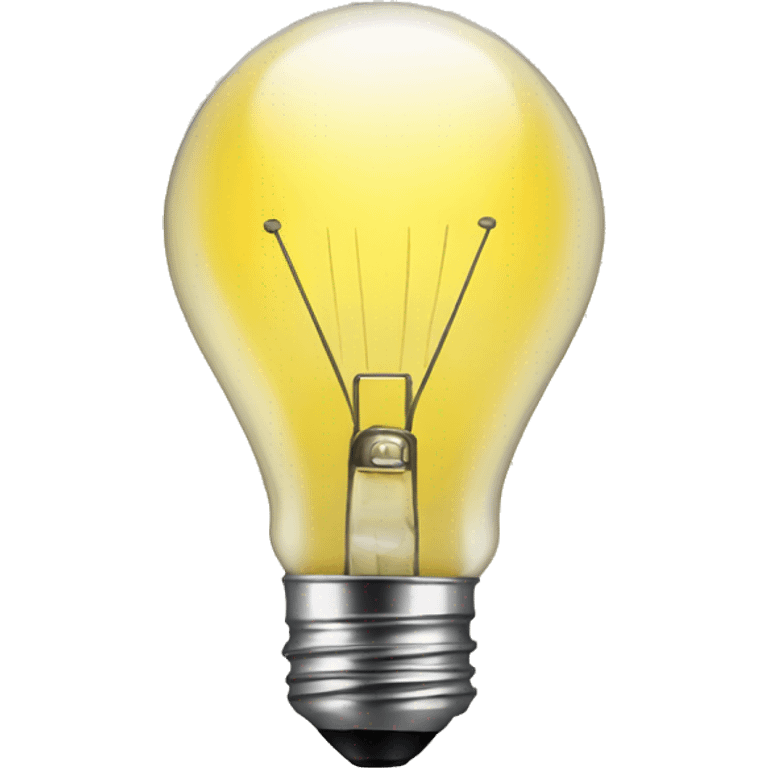 A light bulb with a full color of yellow.  emoji