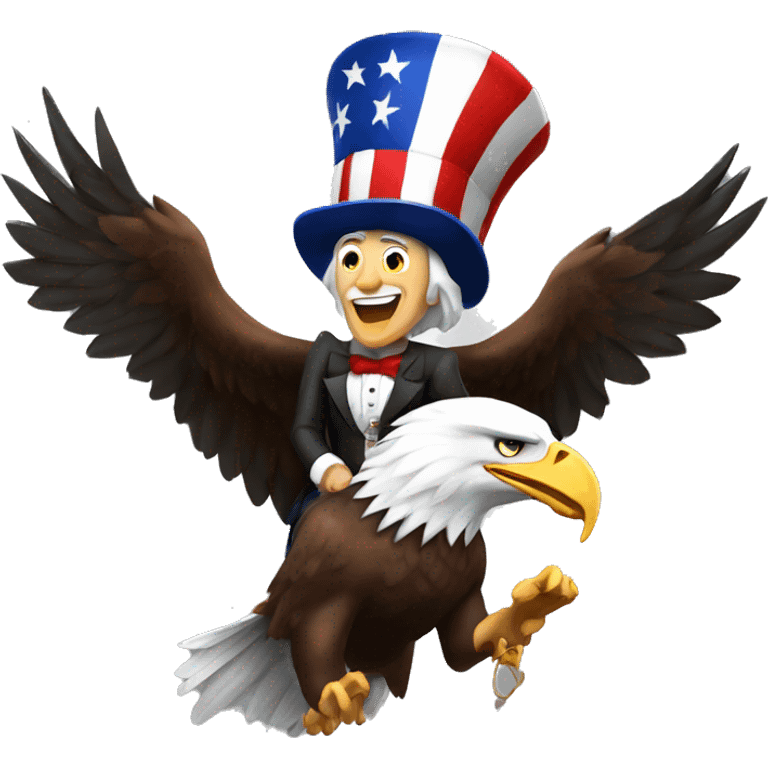 uncle sam riding a bald eagle emoji