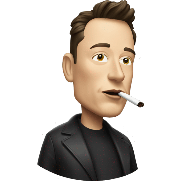 Elon musk smoking sigaret emoji