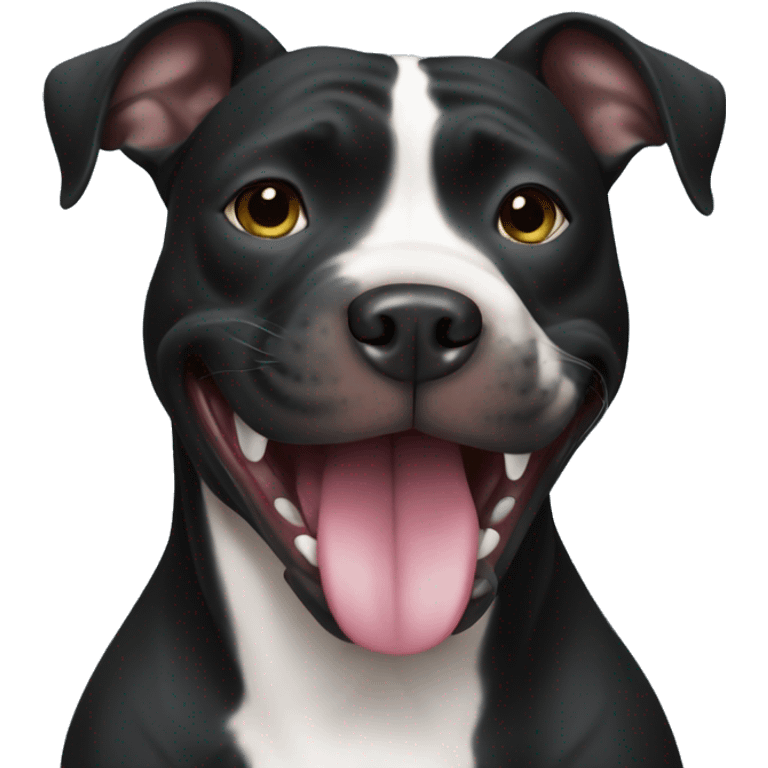 black pitbull flossing emoji