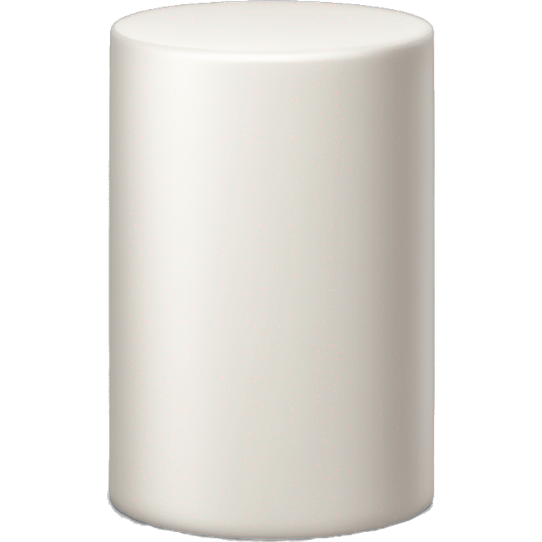 White skin Colored cylinder with round top and bottom emoji