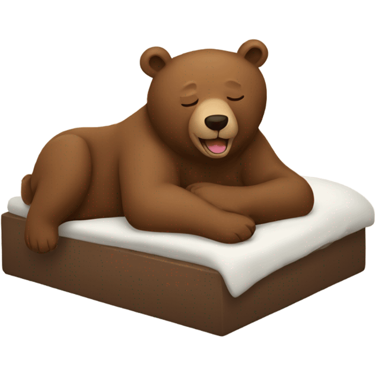 Sleeping brown bear emoji