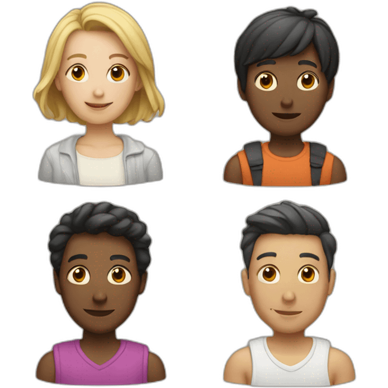 4 of unknown people emoji