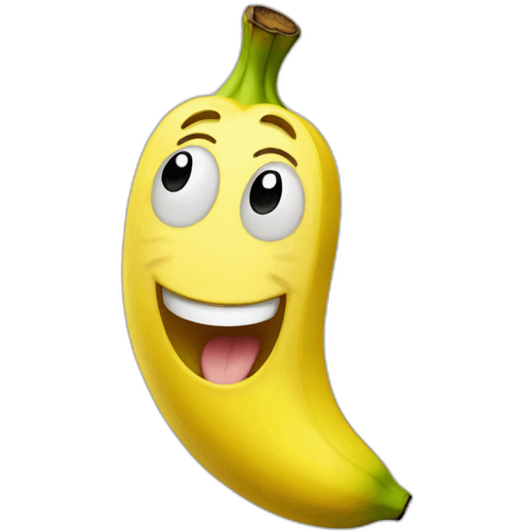 Happy banana emoji