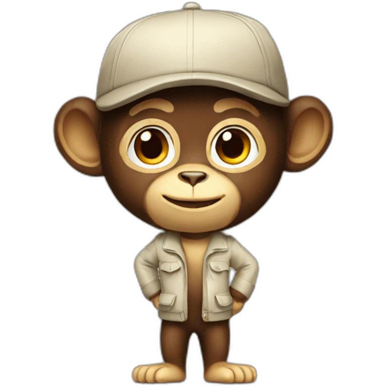 smart monkey full body emoji