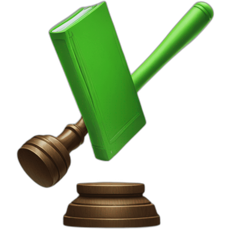 Green AI judge with hammer emoji