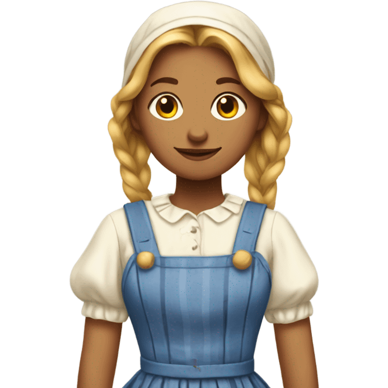 Milkmaid dress girl portrait  emoji