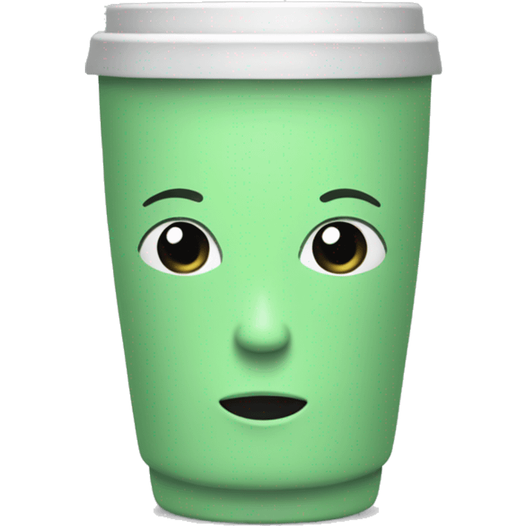 Light green tumbler without face emoji