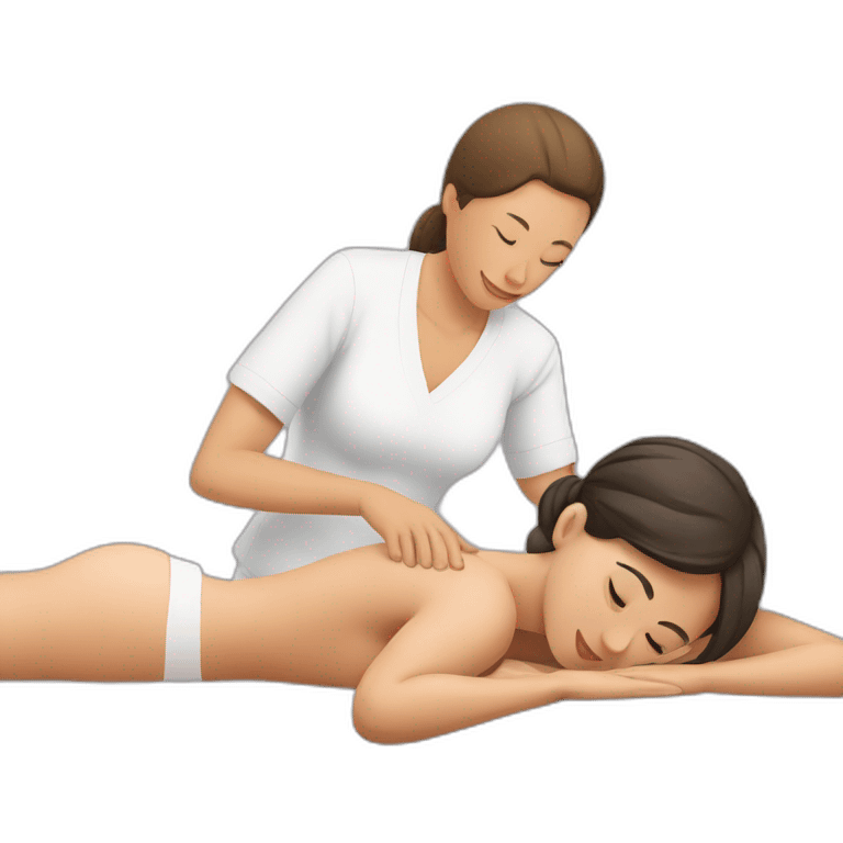 Man doing massage to a woman emoji