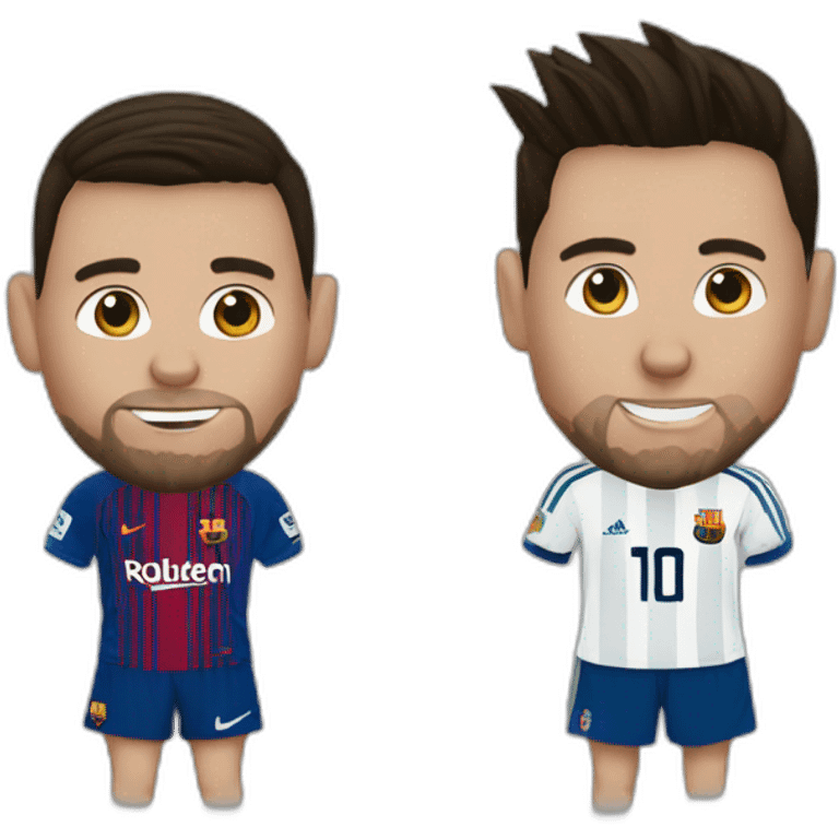 Messi à la cheville de Ronaldo emoji