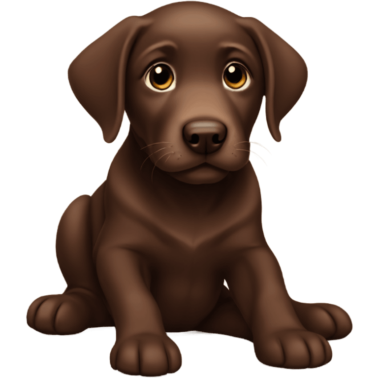 Chocolate Labrador puppy emoji