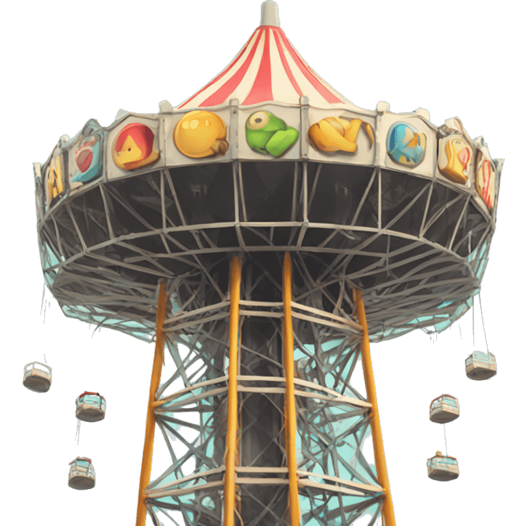 Amusement park drop tower emoji