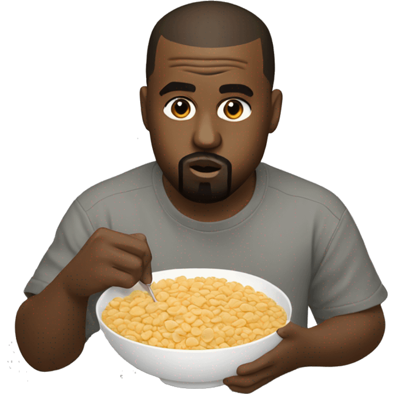 Kanye west eating cereal emoji