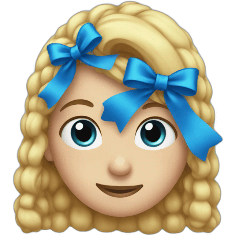 Blue bow emoji