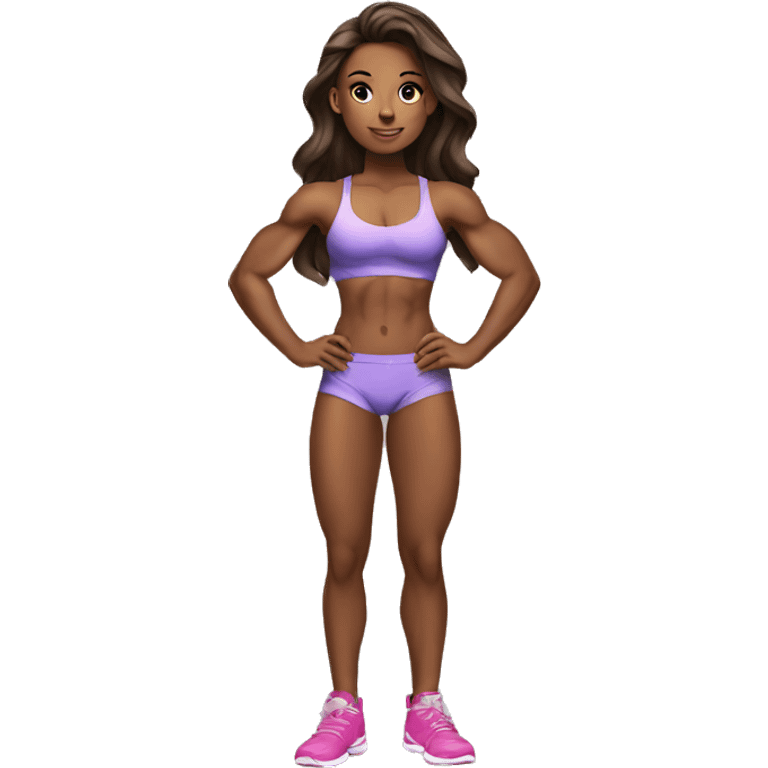 girl teen bodybuilder emoji