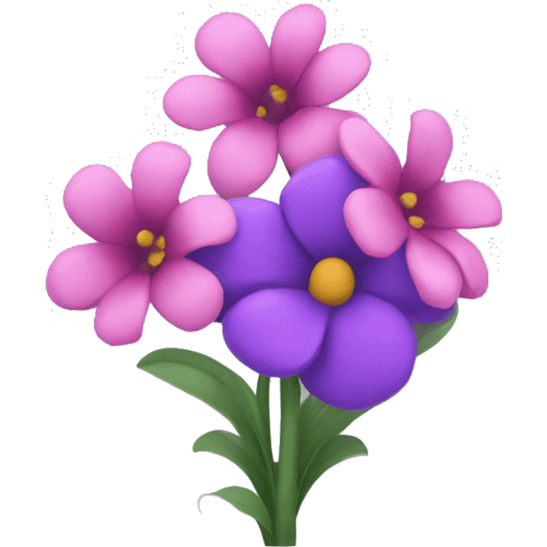 Pink and purple flowers emoji