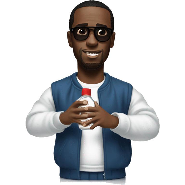 P. Diddy holding a bottle of baby oil emoji