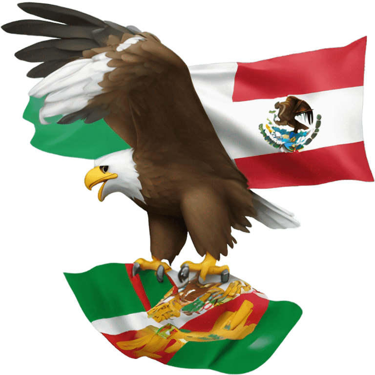 Eagle with Mexican flag emoji