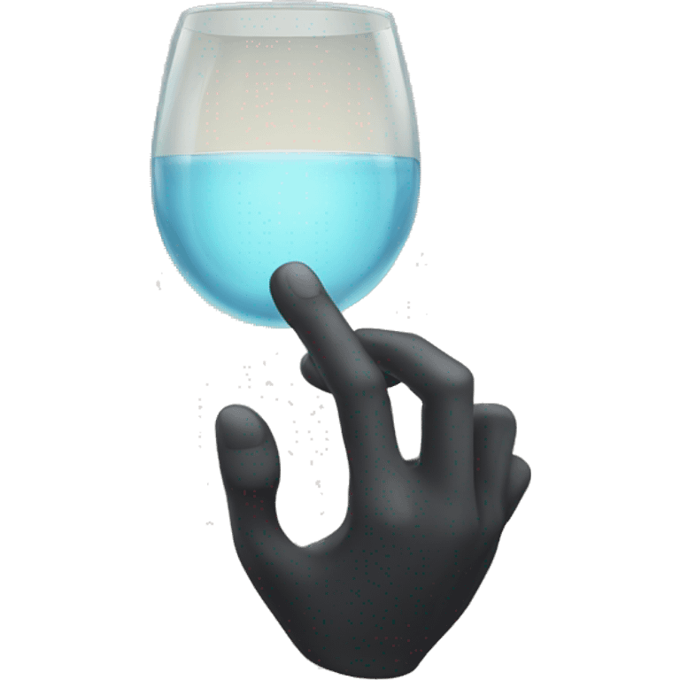 A hand dies as if it had a glass in its hand emoji