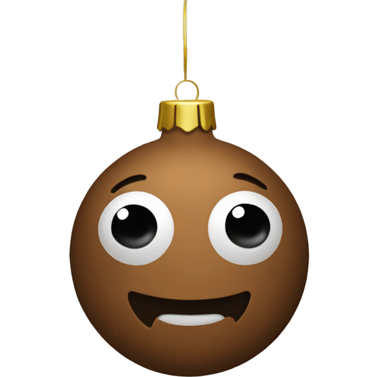 brown christmas ornaments on tree emoji