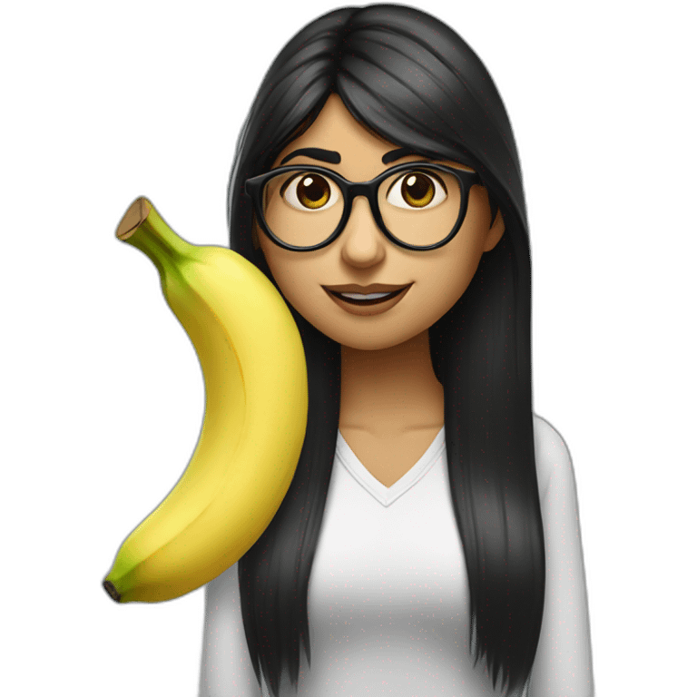 MIA KHALIFA CHEWING BANANA emoji