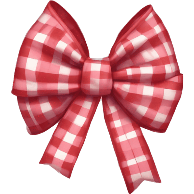 Gingham bow  emoji