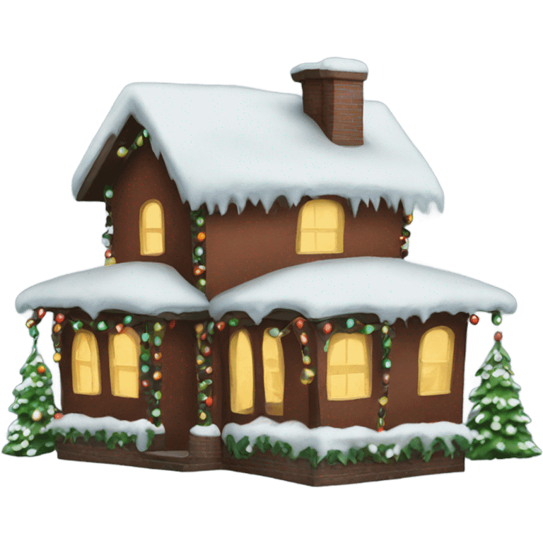 Christmas house emoji