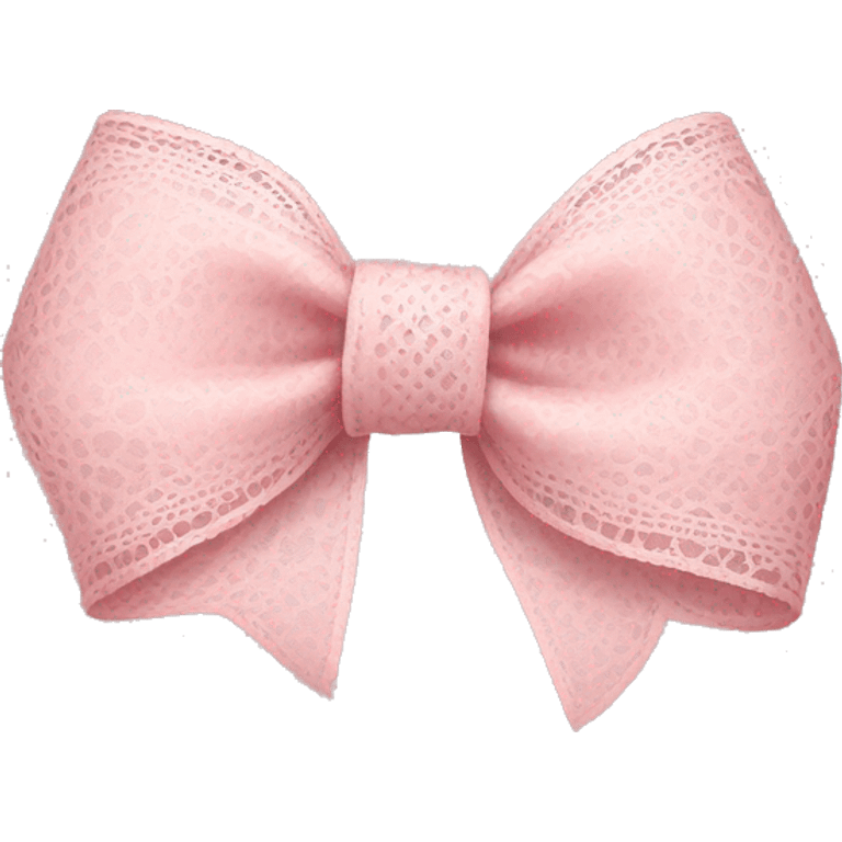 light pink lacy bow emoji