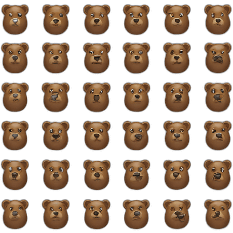 Bear man coding emoji