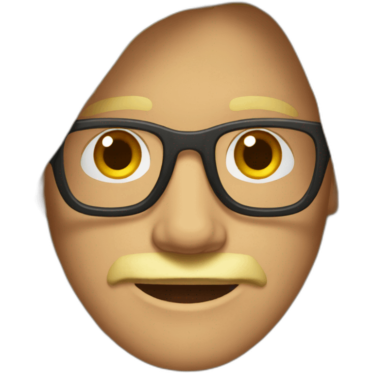 Scandinavian man with long brown blonde hair medium beard and glasses emoji