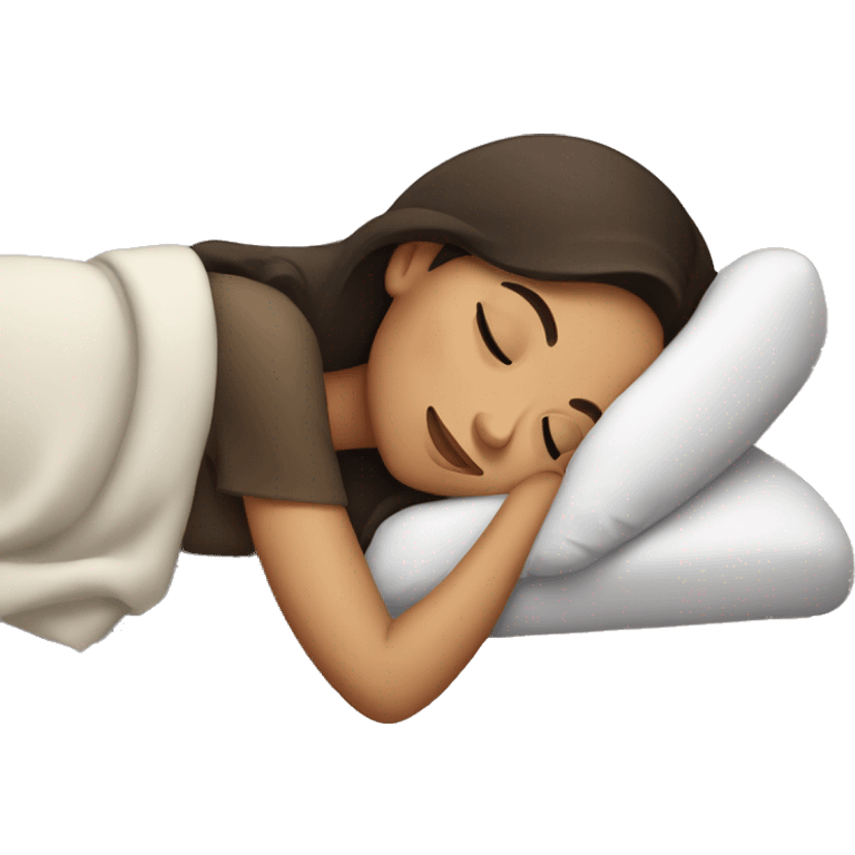 Brunette girl sleeping emoji