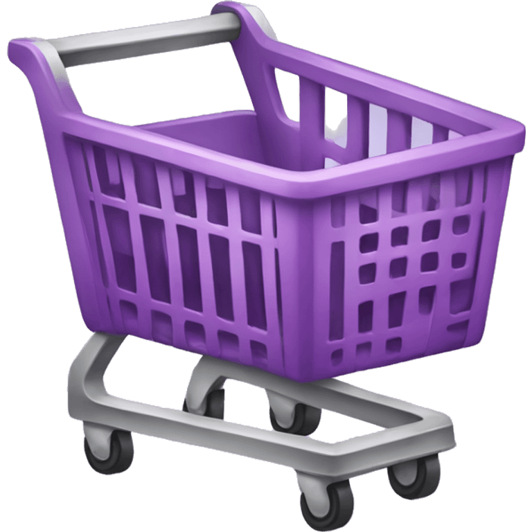 purple shopping cart transperent layer emoji