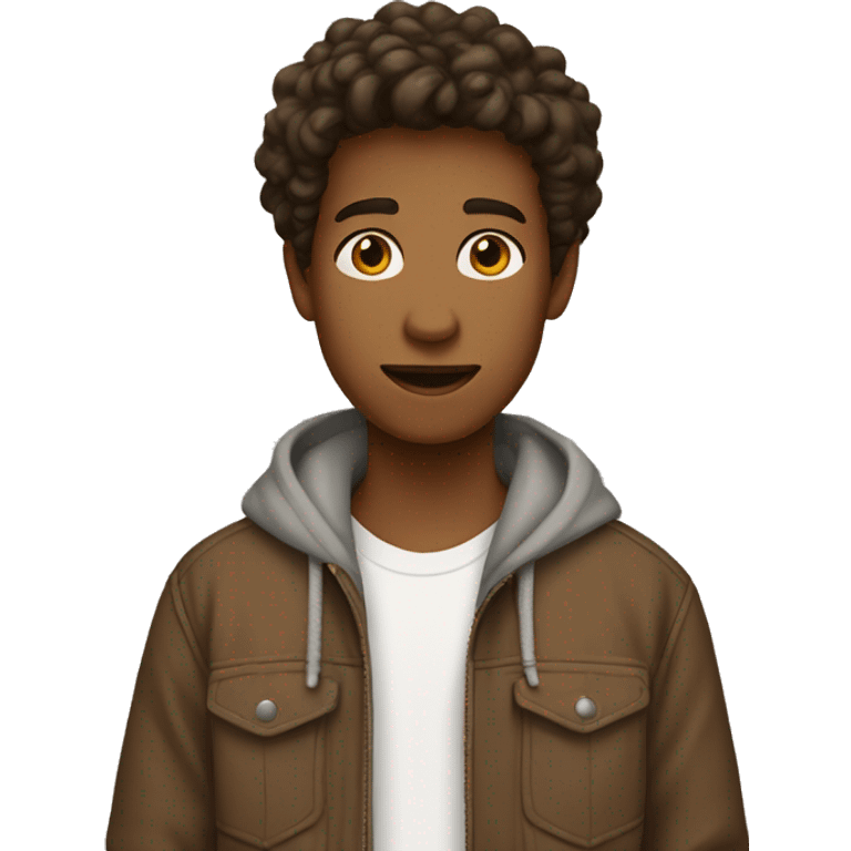 A teen boy brown skined wearing baggy clothes  emoji