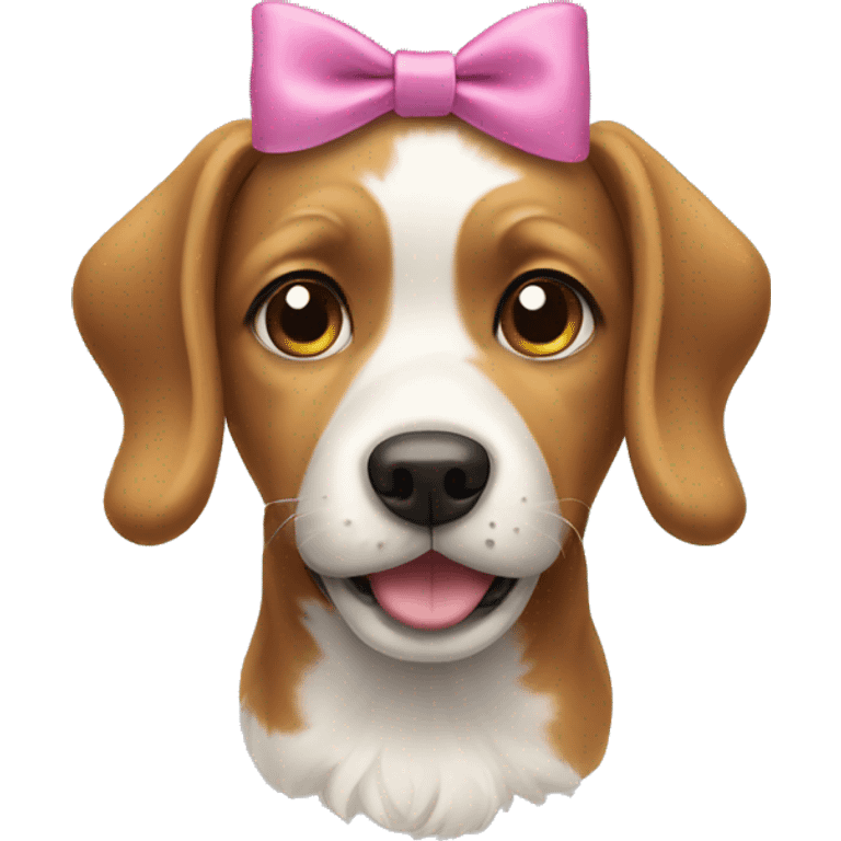 Dog wearing a bow emoji