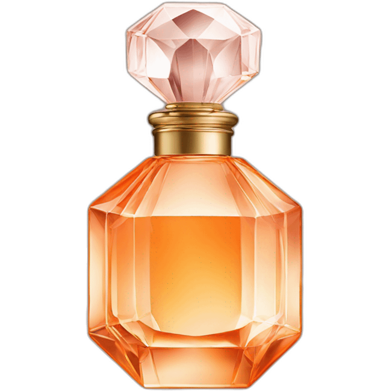 Iconic Octogonal Crystal Fragrance Bottle Orange Tint emoji