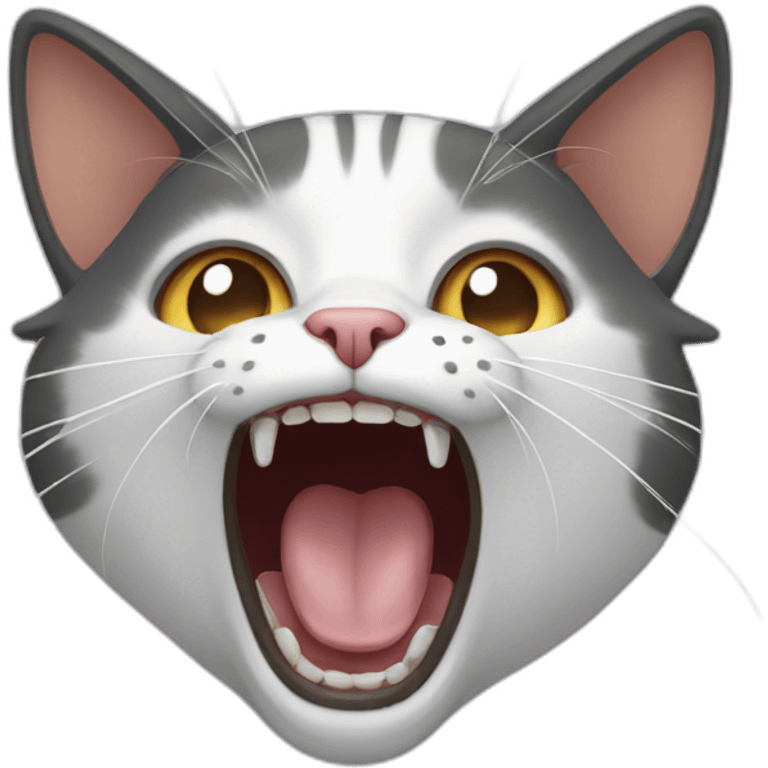 Cat screaming emoji