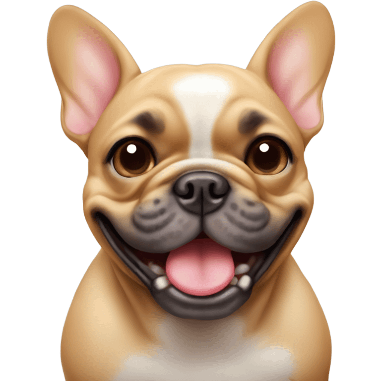 Fawn French Bulldog winking  emoji